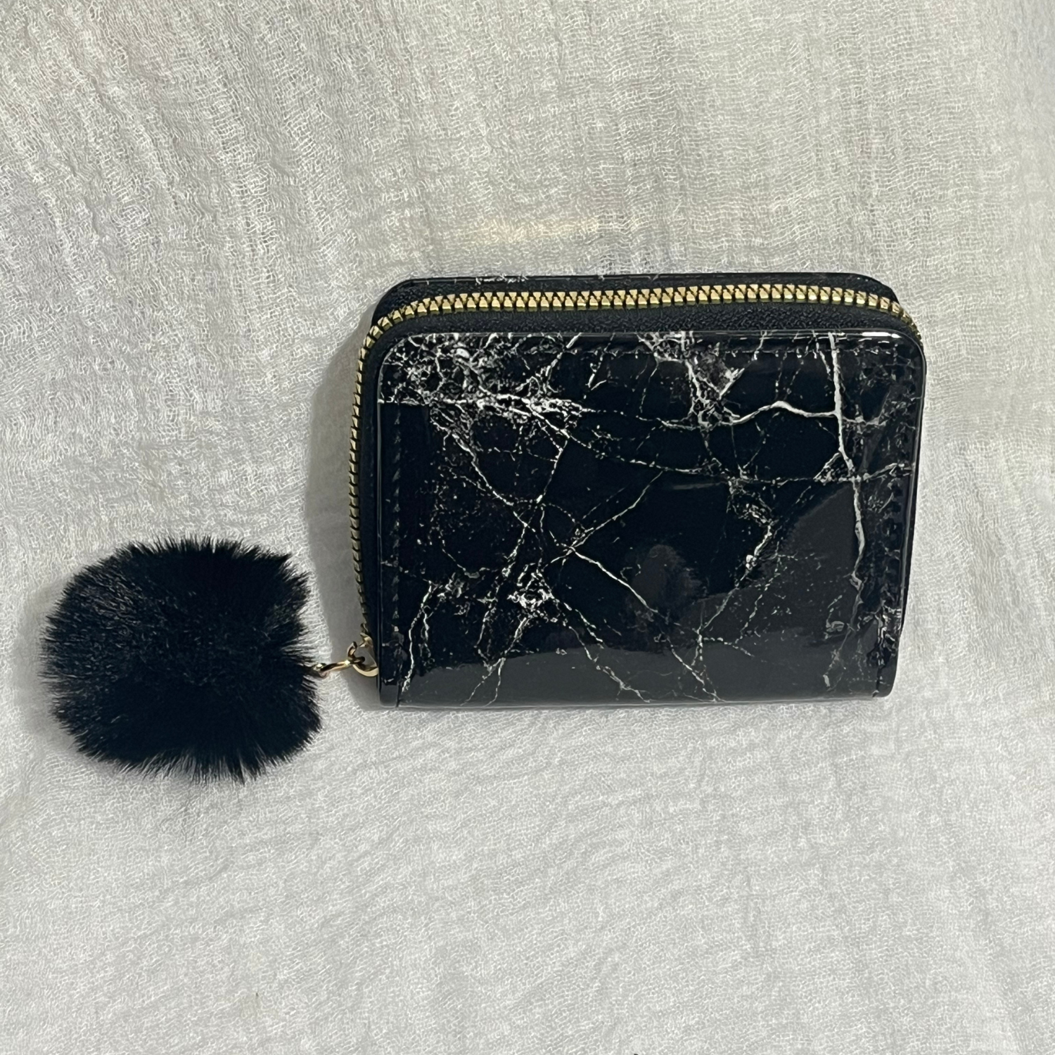 Marble Print Wallet for Women - Trendy PU Leather Card and Money Organizer for Women