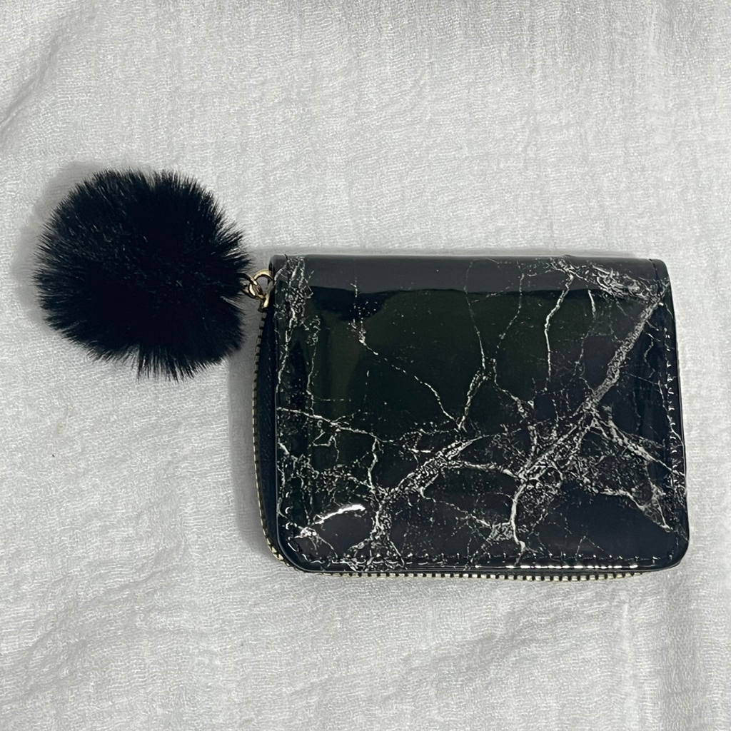 Marble Print Wallet for Women - Trendy PU Leather Card and Money Organizer for Women